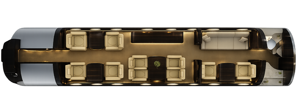 Embraer Legacy 650 aircraft blueprint technical drawing